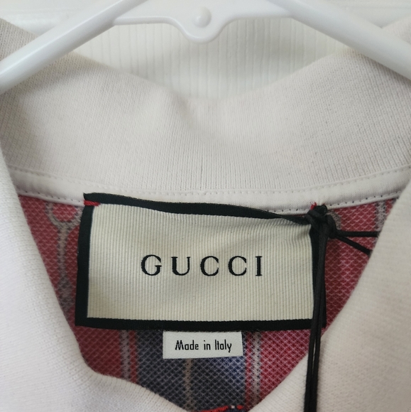Gucci Horsebit Chain Print Logo Polo Shirt - Picture 6 of 8